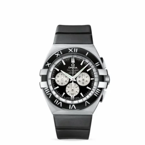 Omega Constellation Co-Axial 41 Chronograph Double Eagle Stainless Steel / Black / Rubber 1819.51.91 (18195191)